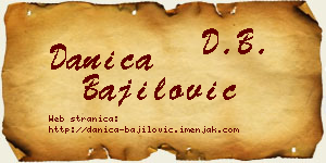 Danica Bajilović vizit kartica